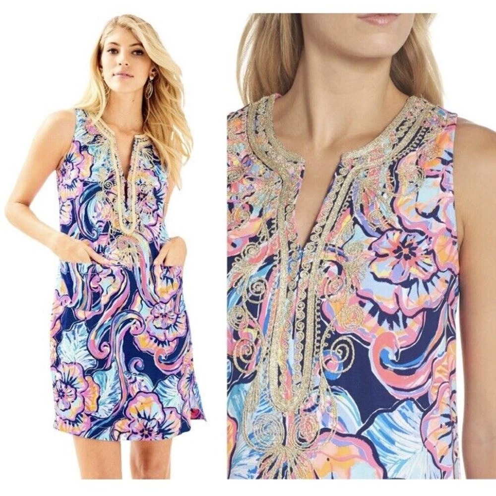 Lilly Pulitzer Multicolor Floral Midi Dress